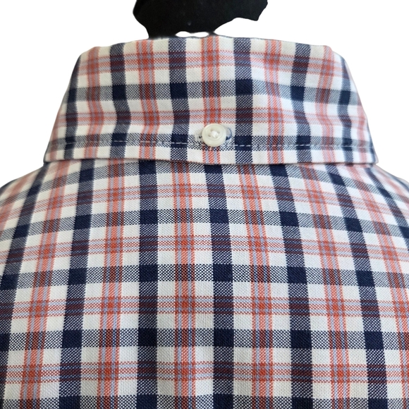 L.L. Bean Men's Slightly Fitted  Plaid Shirt - Blue and Pink Size MED TALL - Picture 3 of 7